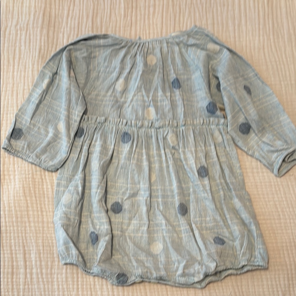 Mabo Blue striped Polka Dot Kids One Piece romper  4-5